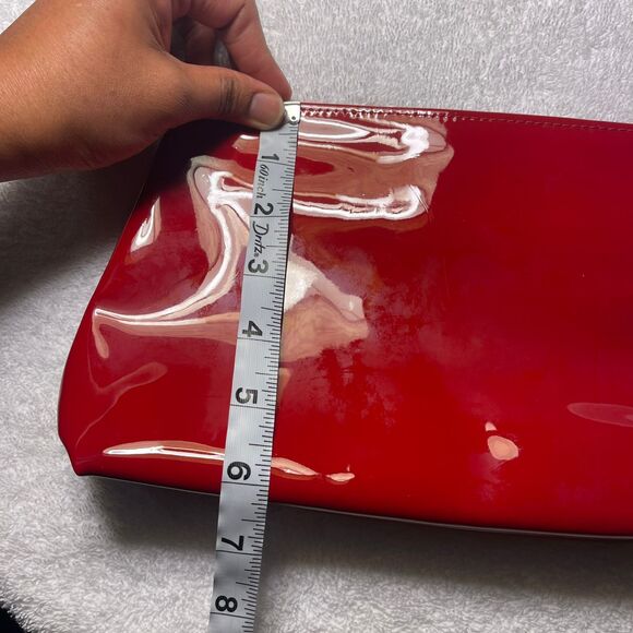 Yves Saint Laurent YSL Beaute Red Makeup Cosmetic Pouch Lips Zipper Pull - Picture 8 of 11